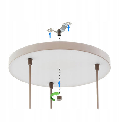 Pakabinamas lubinis šviestuvas vamzdelio formos Kašmyro Smėlio Ekru LED virtuvei, svetainei, virš stalviršio