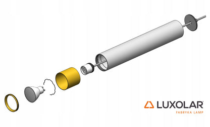 Pakabinamas lubinis šviestuvas vamzdelio formos Kašmyro Smėlio Ekru LED virtuvei, svetainei, virš stalviršio