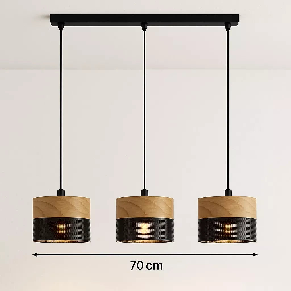 Pakabinamas šviestuvas liustra loft metal juodas E27 virš stalo svetainė virtuvė