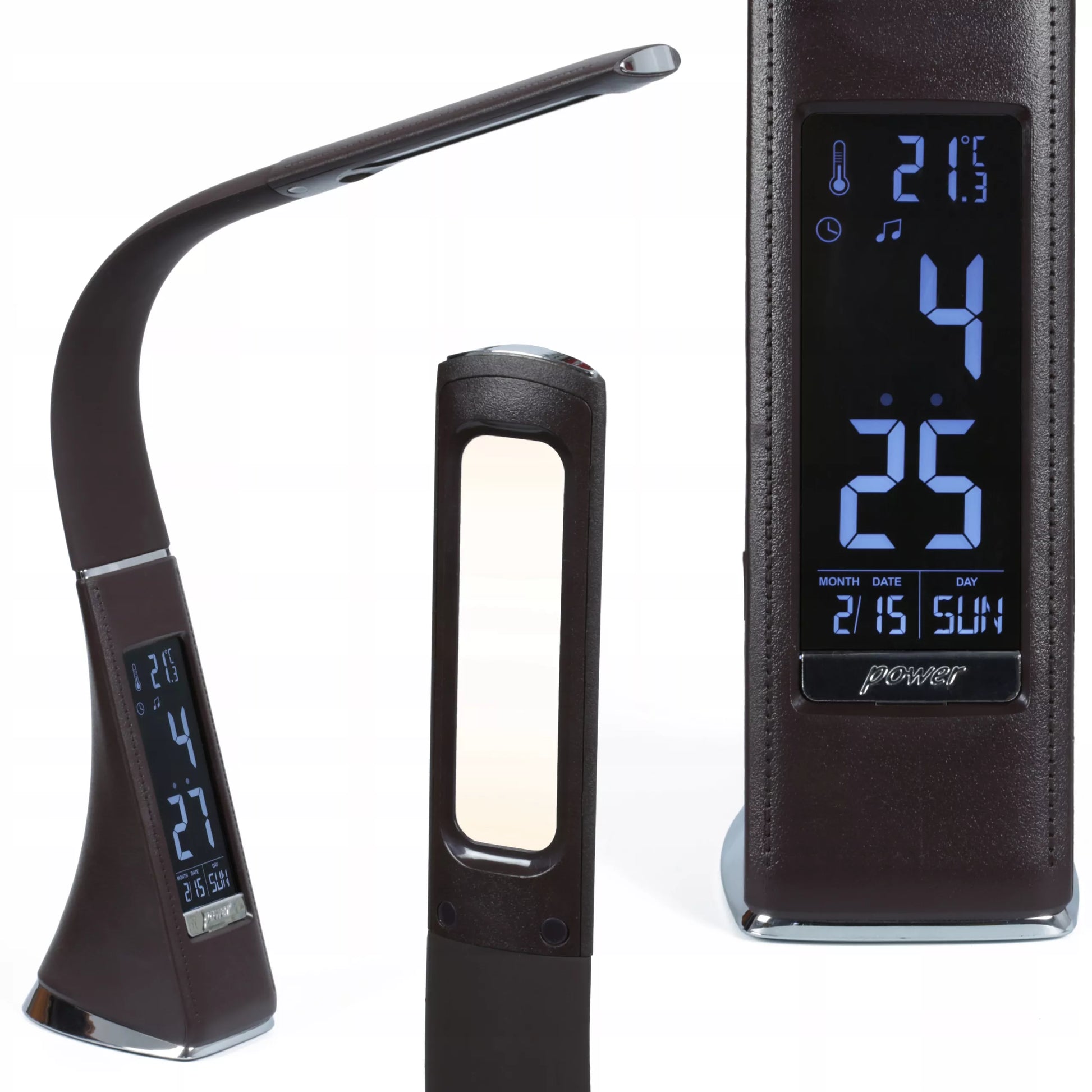 LED stalinė lempa biurui DATA LAIKAS TEMPERATŪRA LCD EKRANAS