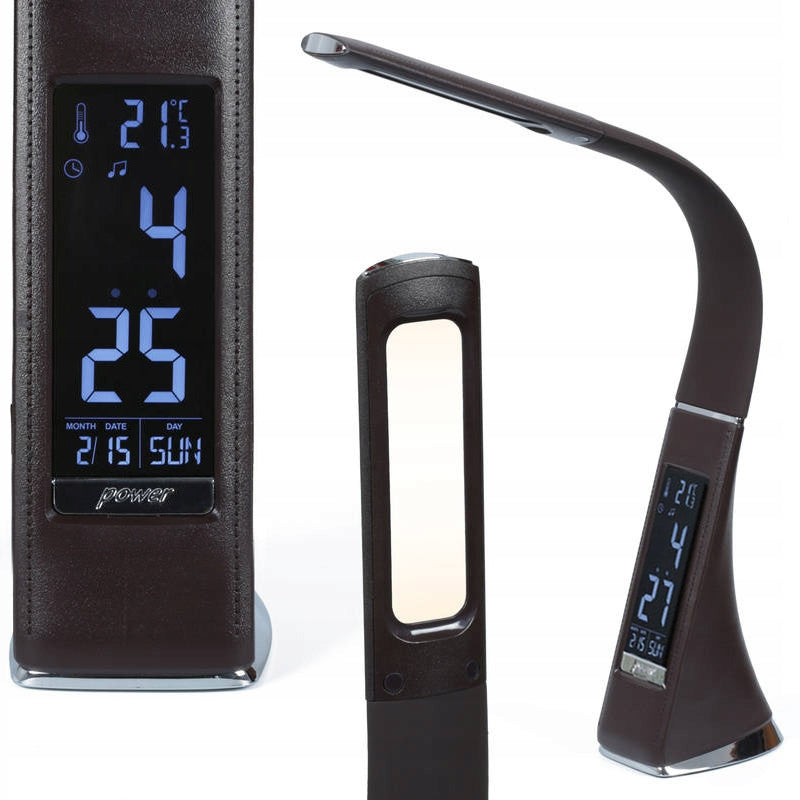 LED stalinė lempa biurui DATA LAIKAS TEMPERATŪRA LCD EKRANAS