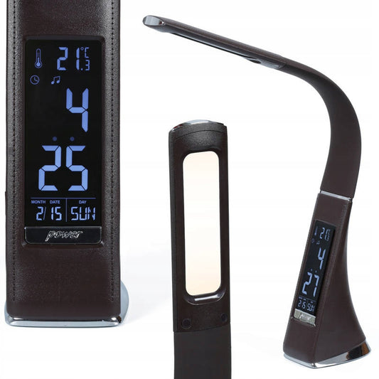 LED stalinė lempa biurui DATA LAIKAS TEMPERATŪRA LCD EKRANAS