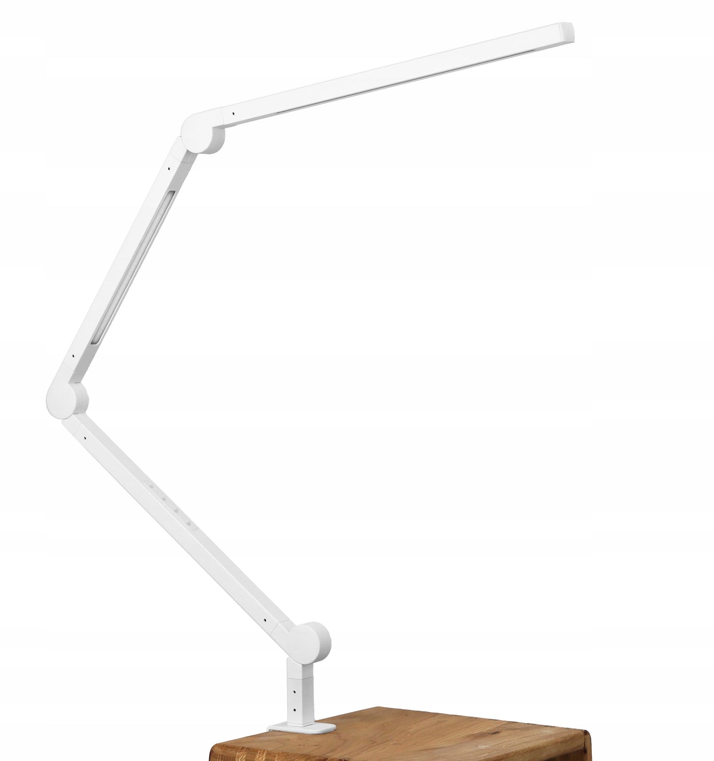 Dviguba LED stalinė lempa, skirta braižymui, reguliuojama, su jutikliniu valdymu ir stalviršio laikikliu