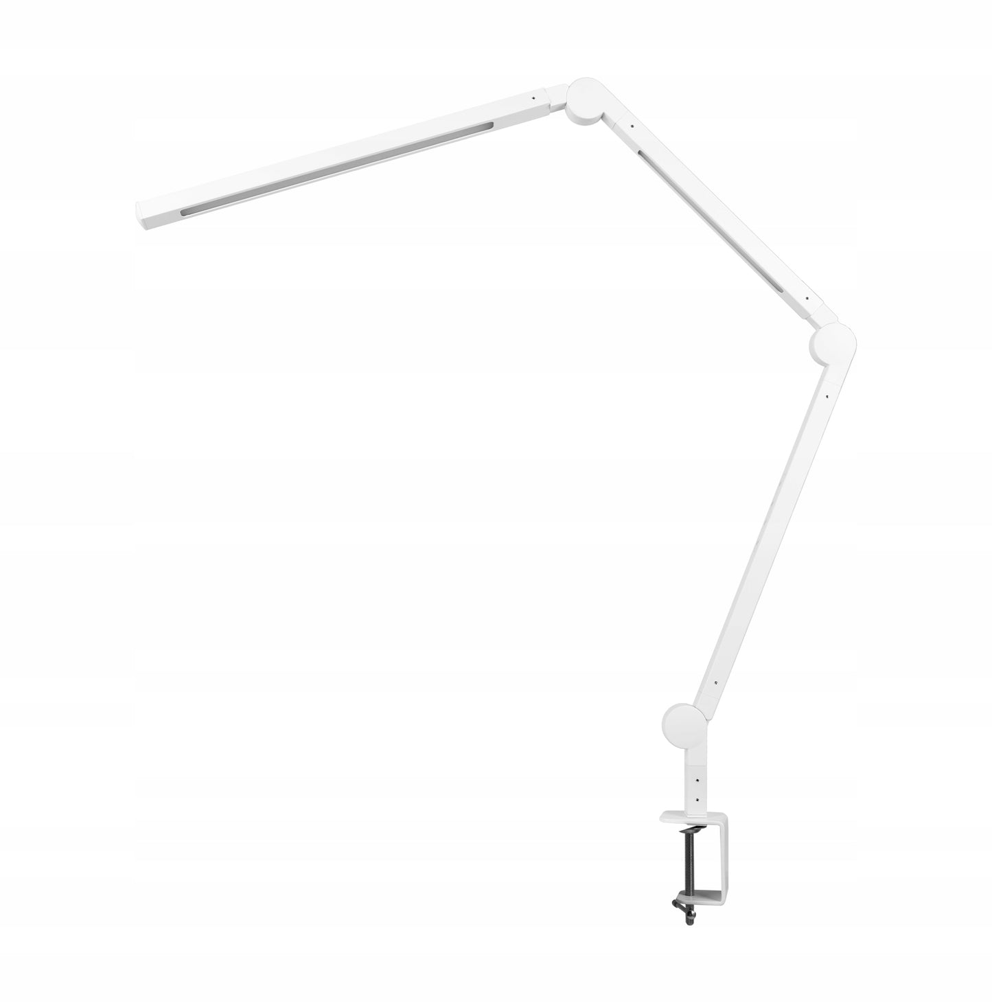 Dviguba LED stalinė lempa, skirta braižymui, reguliuojama, su jutikliniu valdymu ir stalviršio laikikliu