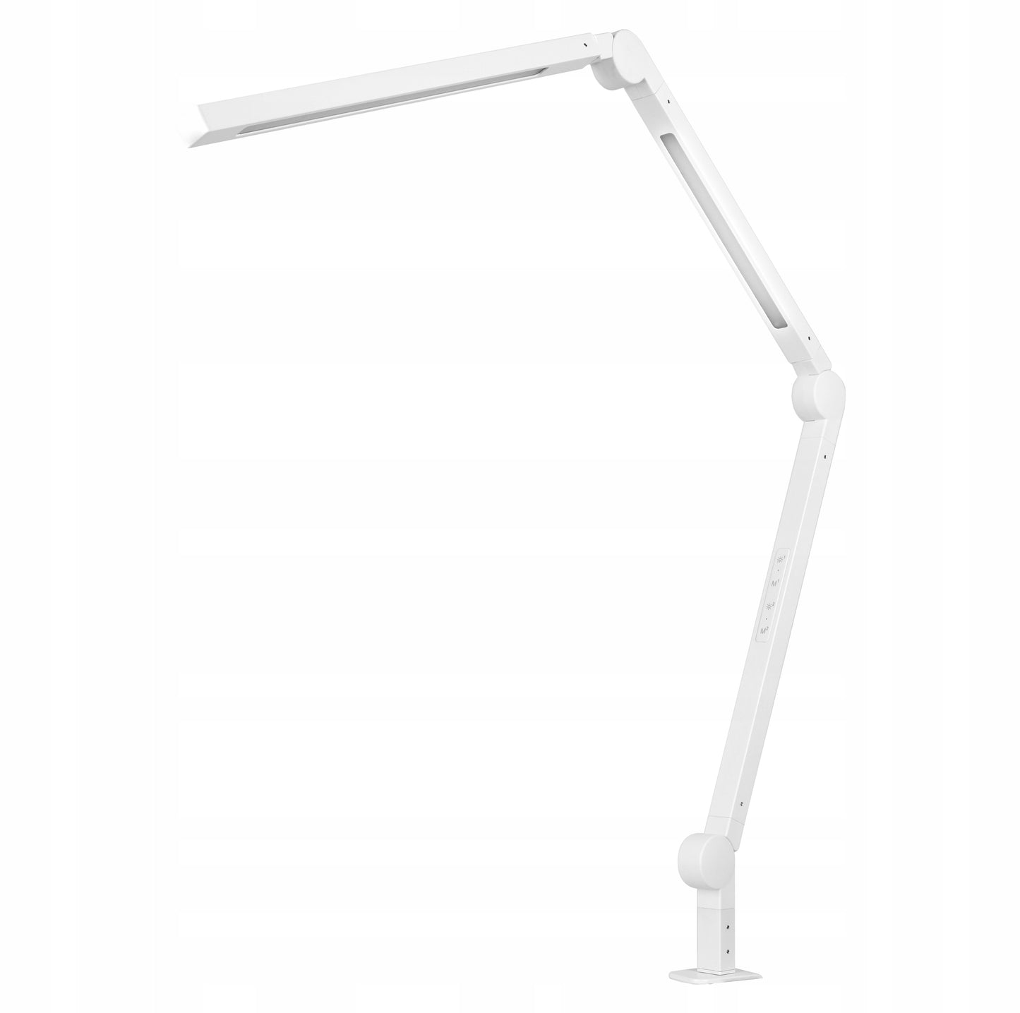 Dviguba LED stalinė lempa, skirta braižymui, reguliuojama, su jutikliniu valdymu ir stalviršio laikikliu