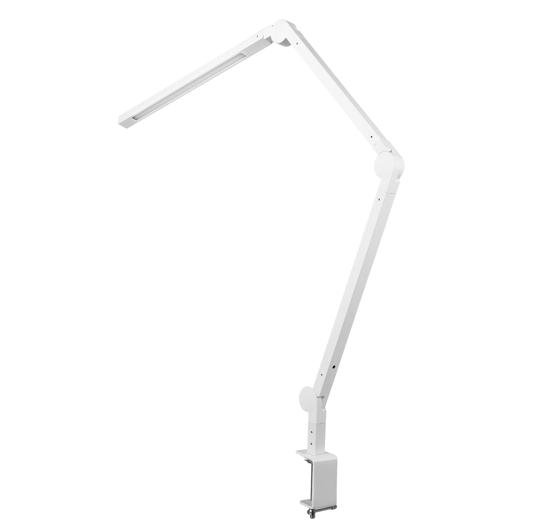 Dviguba LED stalinė lempa, skirta braižymui, reguliuojama, su jutikliniu valdymu ir stalviršio laikikliu