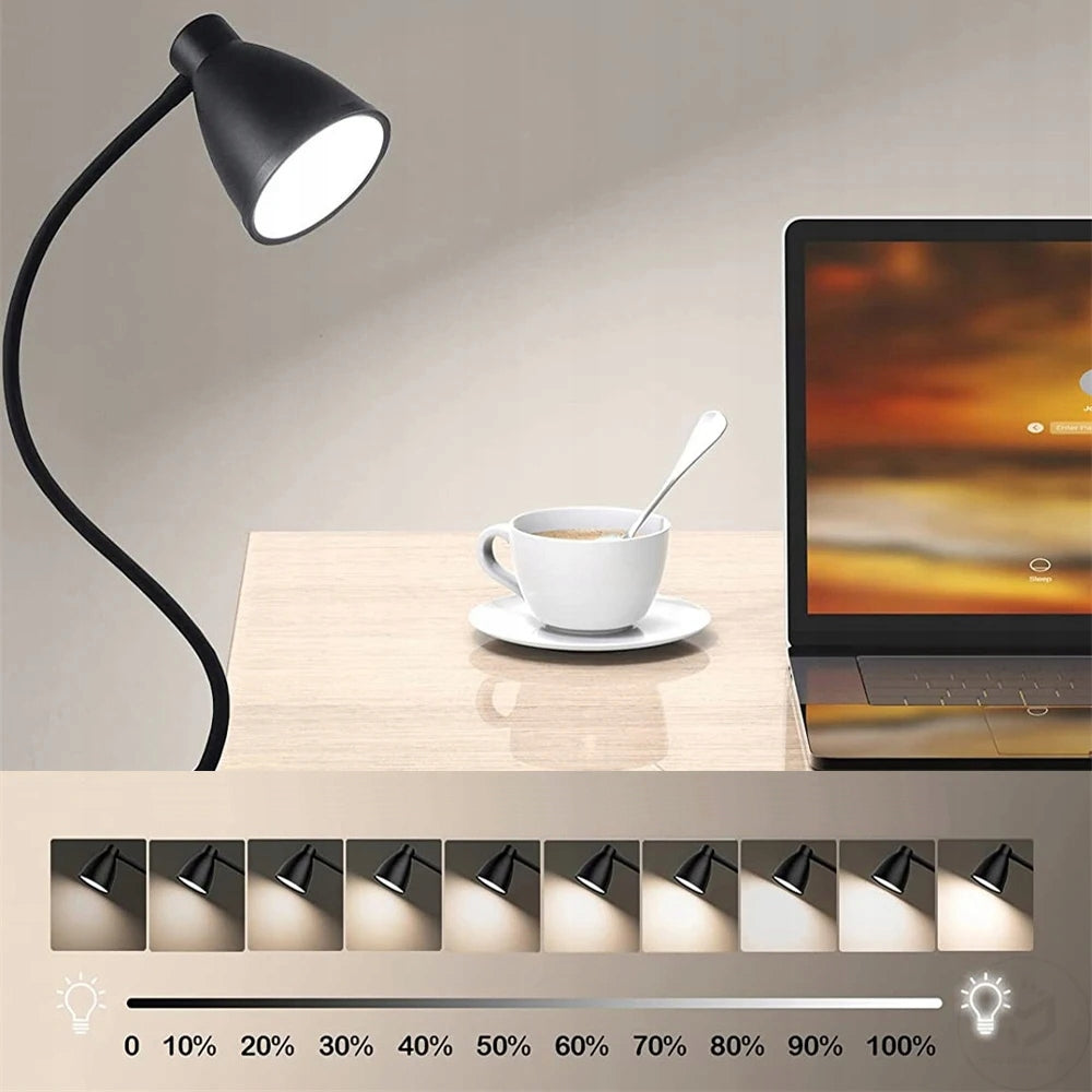 LED stalinė lempa su spaustuku, pritemdoma, 40xLED