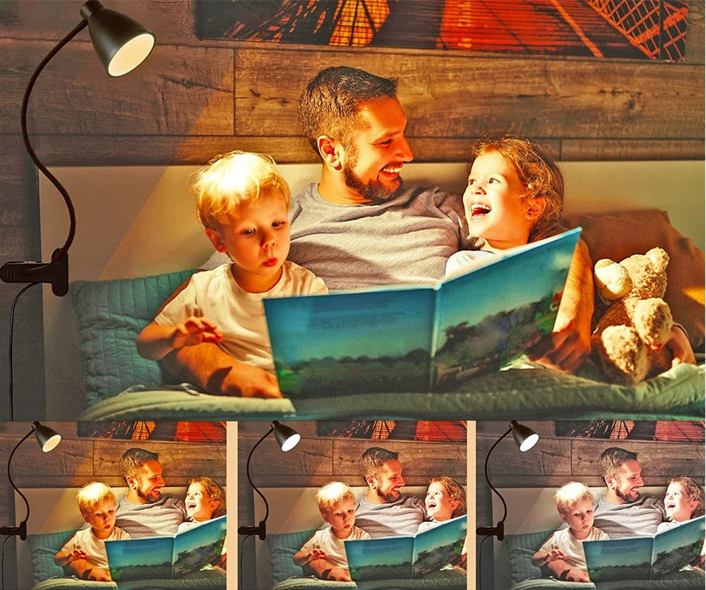 LED stalinė lempa su spaustuku, pritemdoma, 40xLED