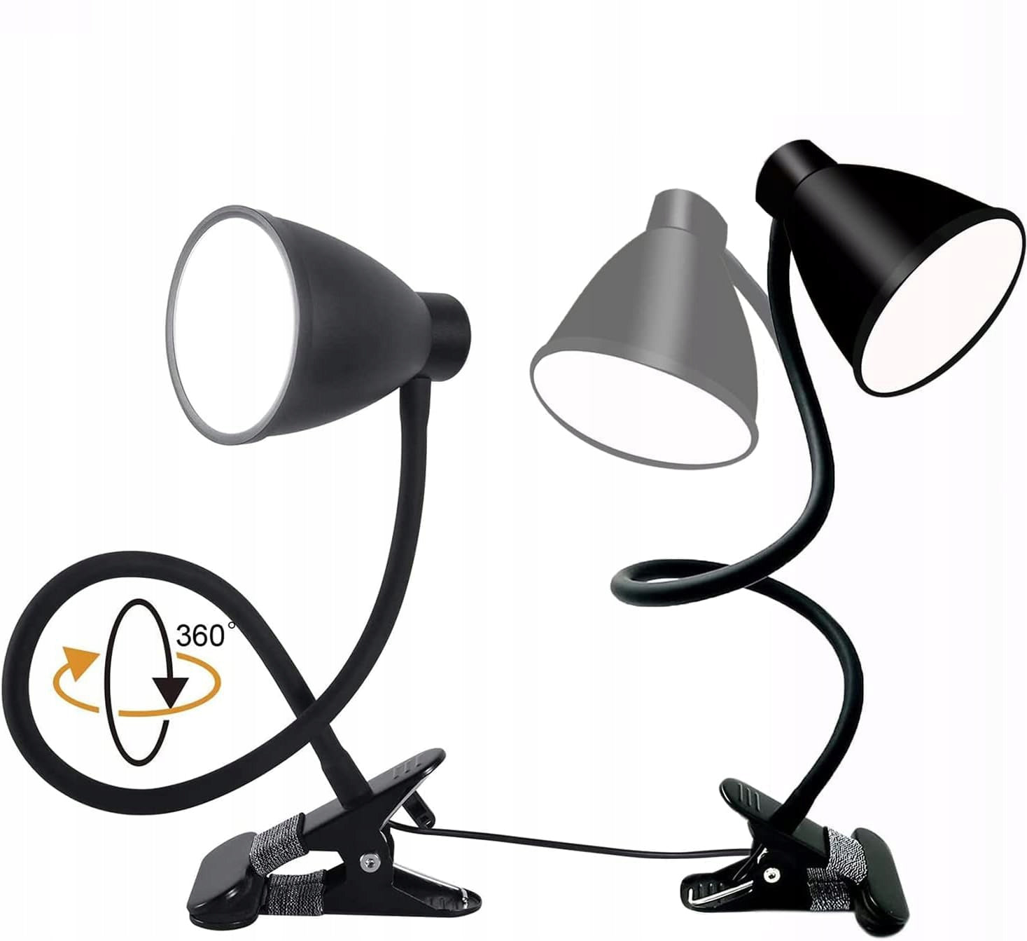 LED stalinė lempa su spaustuku, pritemdoma, 40xLED