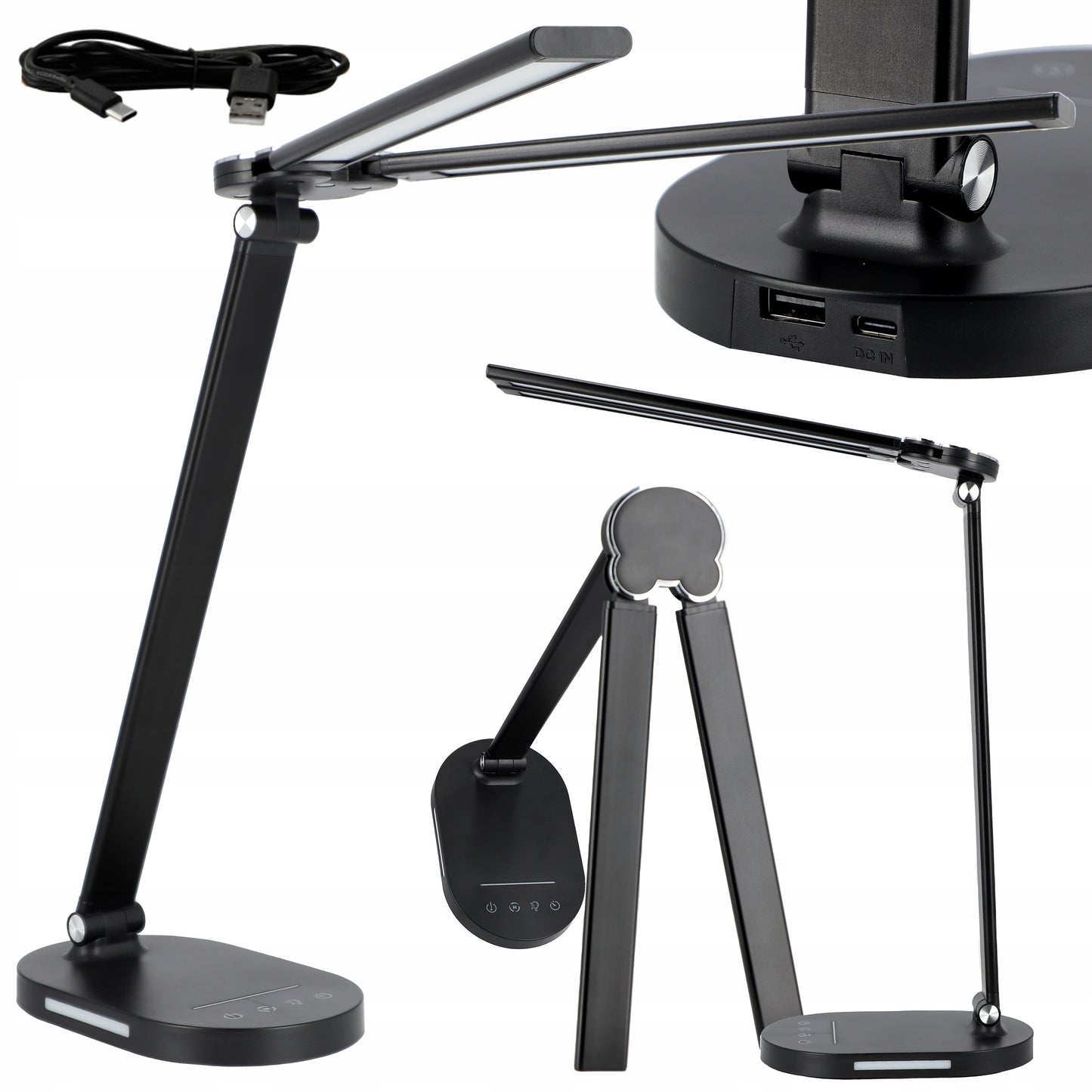 Stalinė LED lemputė, lietimui jautri, 3 spalvos skaitymui, dviguba 15W