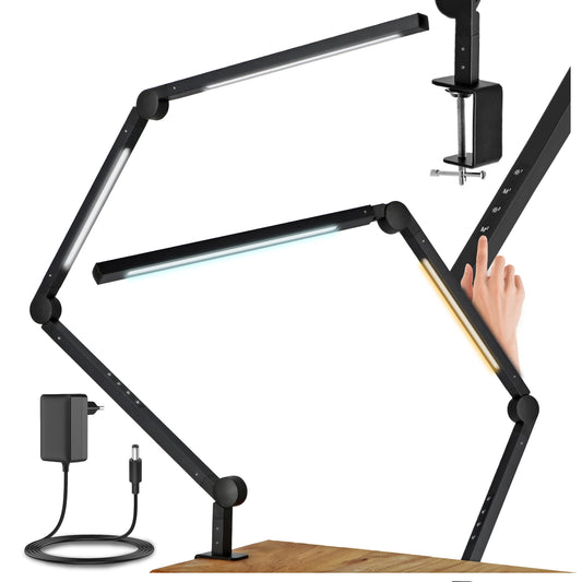 LED stalinė lemputė, mokyklinė, liečiama, bražyboms skirta, reguliuojama, dviguba