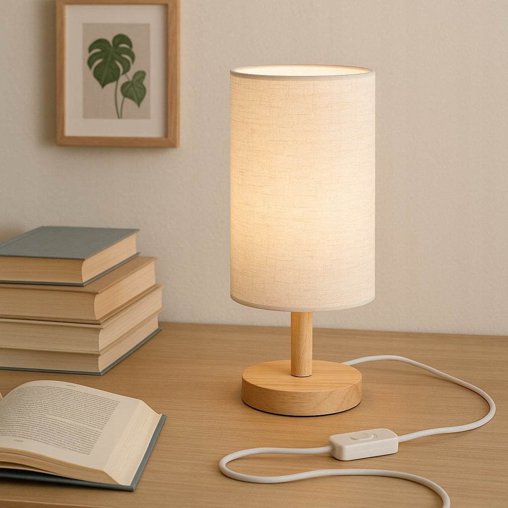 Stalinė lemputė, naktinė, mokyklinė E27 LED MEDINĖ balta