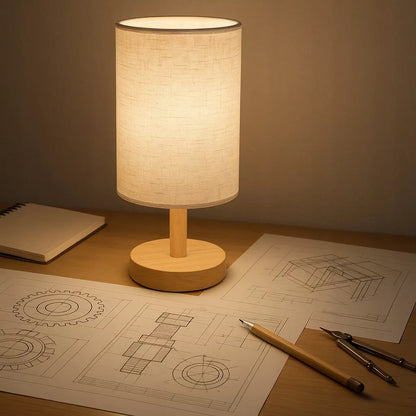 Stalinė lemputė, naktinė, mokyklinė E27 LED MEDINĖ balta