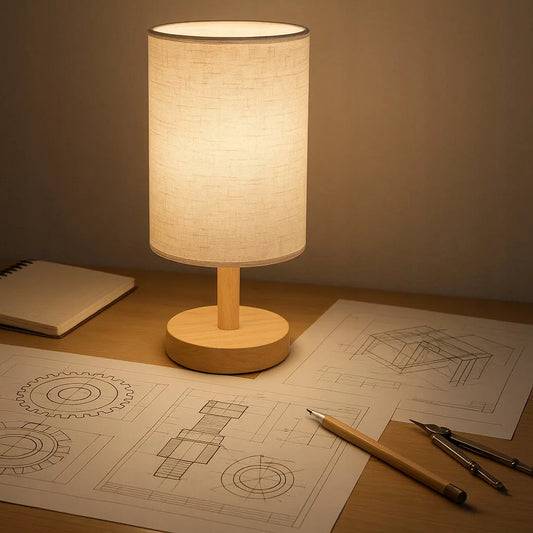 Stalinė lemputė, naktinė, mokyklinė E27 LED MEDINĖ balta