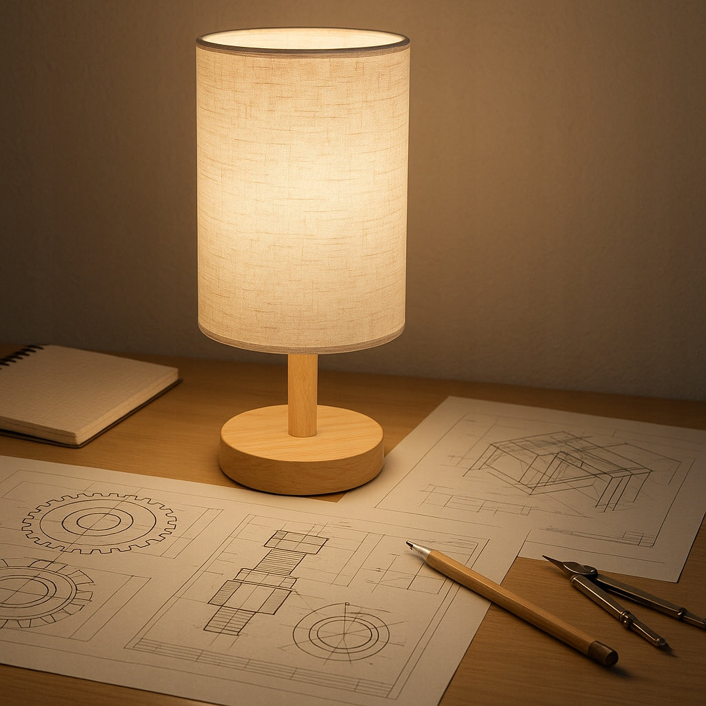 Stalinė lemputė, naktinė, mokyklinė E27 LED MEDINĖ balta