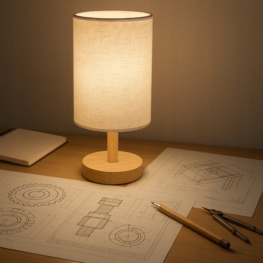 Stalinė lemputė, naktinė, mokyklinė E27 LED MEDINĖ balta