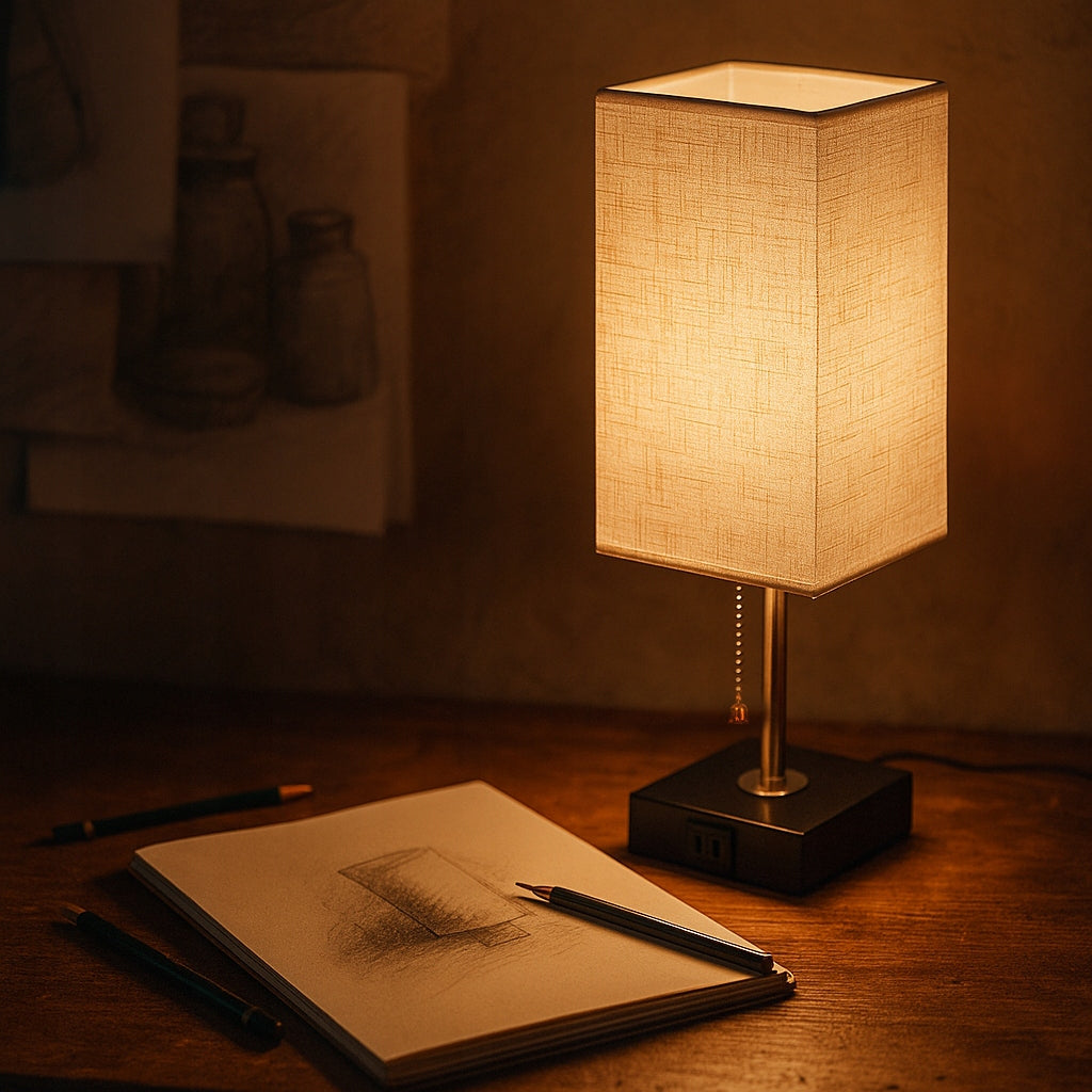 Stalinė lemputė, naktinė, mokyklinė, E27 LED USB C, reguliuojama