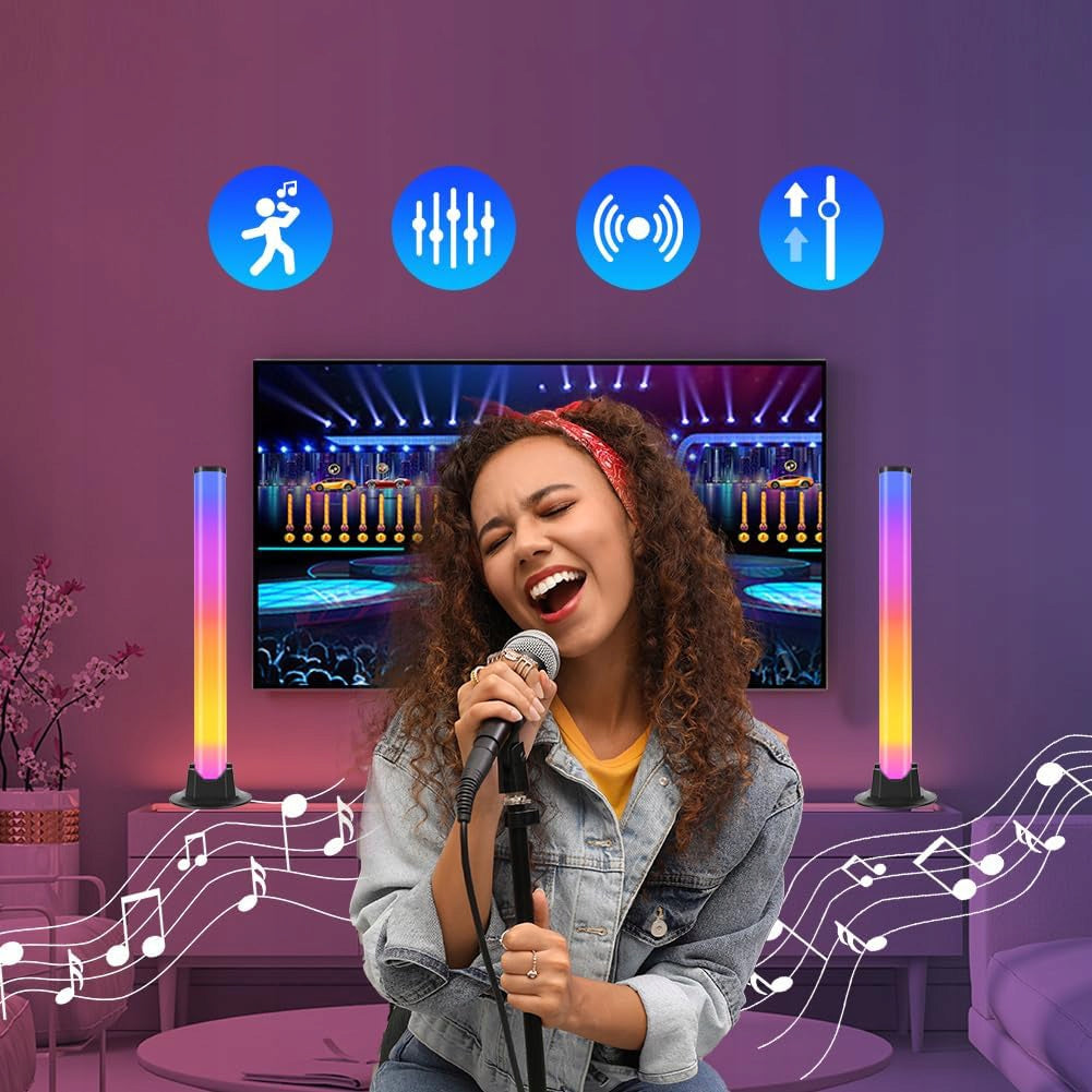 Stalinė LED RGB žaidimų lempa, šviesos juosta, aplinkos apšvietimas su nuotolinio valdymo pultu