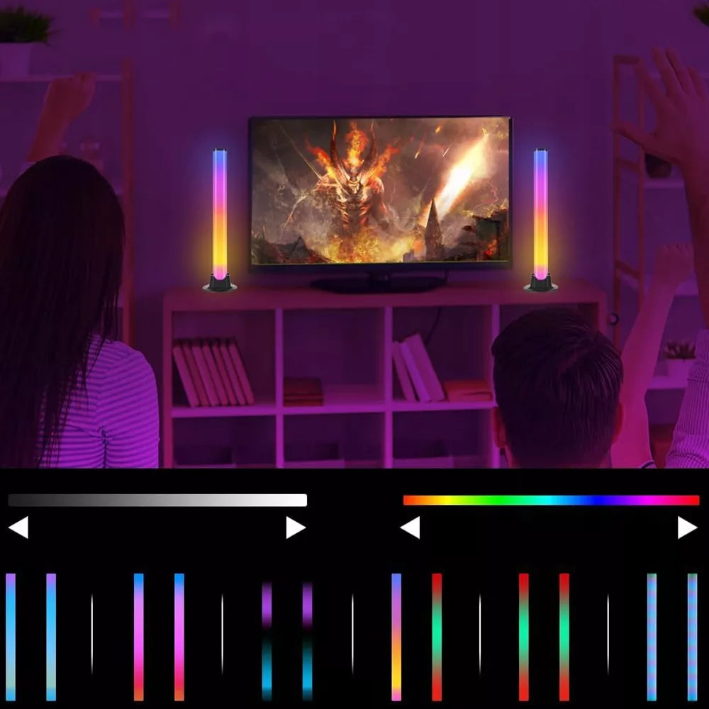 Stalinė LED RGB žaidimų lempa, šviesos juosta, aplinkos apšvietimas su nuotolinio valdymo pultu