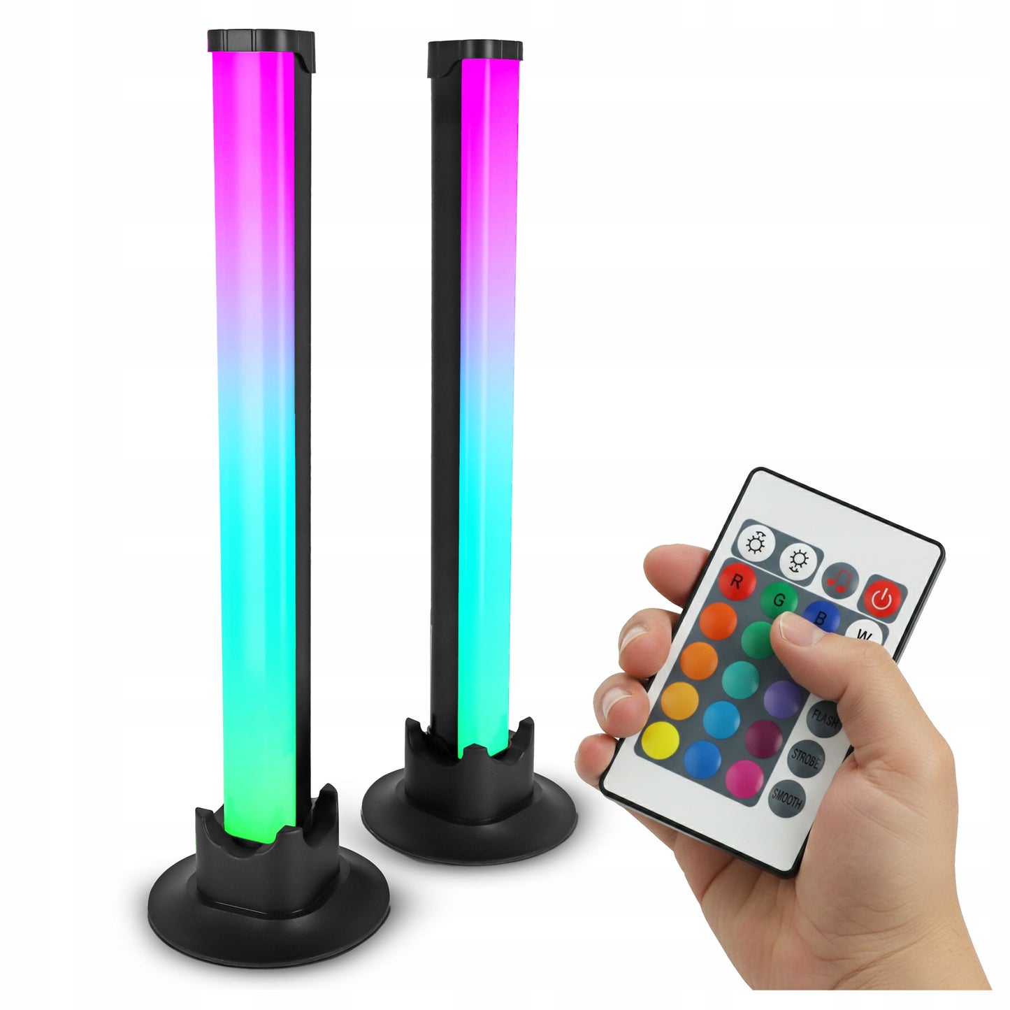 Stalinė LED RGB žaidimų lempa, šviesos juosta, aplinkos apšvietimas su nuotolinio valdymo pultu