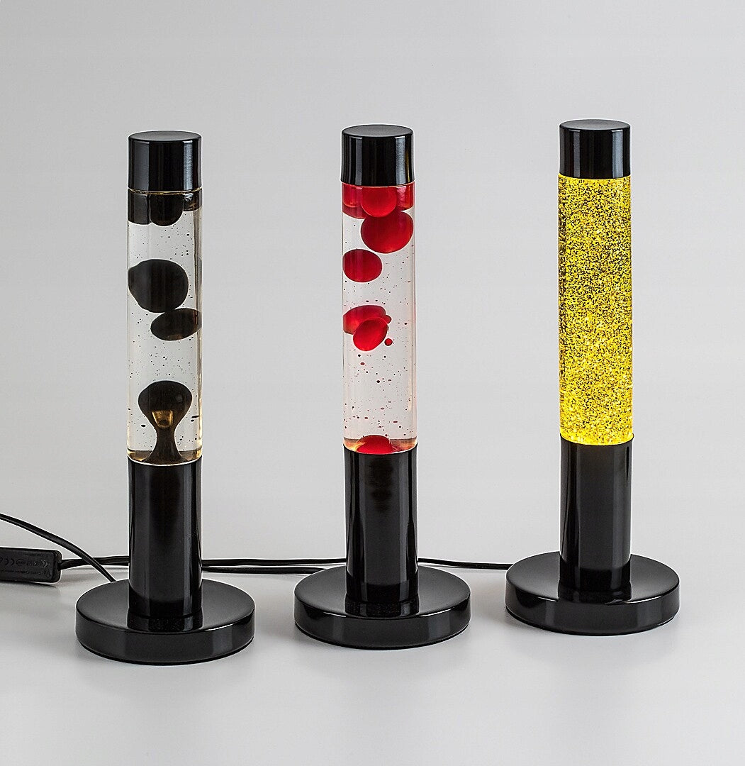 Stalinė/naktinė lemputė "Lava", juoda-raudona, 40 cm, su lempute Rabalux