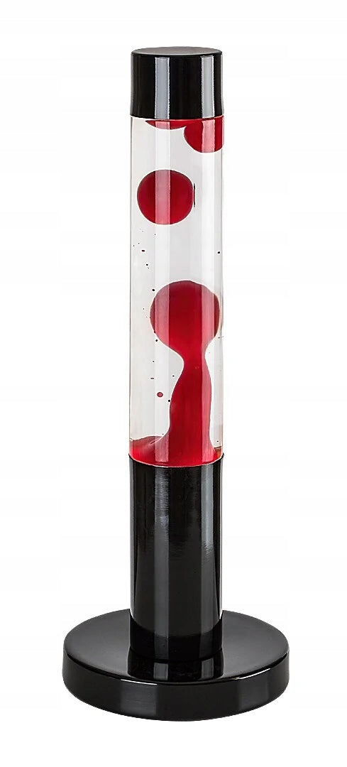 Stalinė/naktinė lemputė "Lava", juoda-raudona, 40 cm, su lempute Rabalux