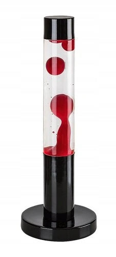 Stalinė/naktinė lemputė "Lava", juoda-raudona, 40 cm, su lempute Rabalux