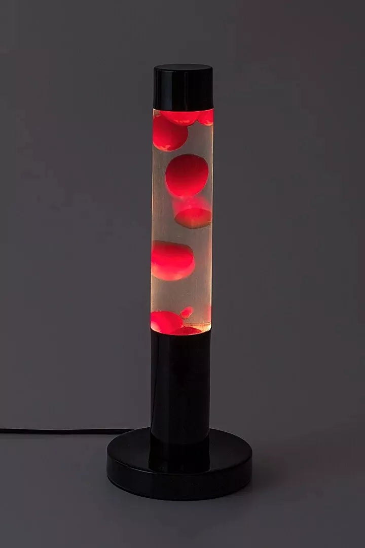 Stalinė/naktinė lemputė "Lava", juoda-raudona, 40 cm, su lempute Rabalux