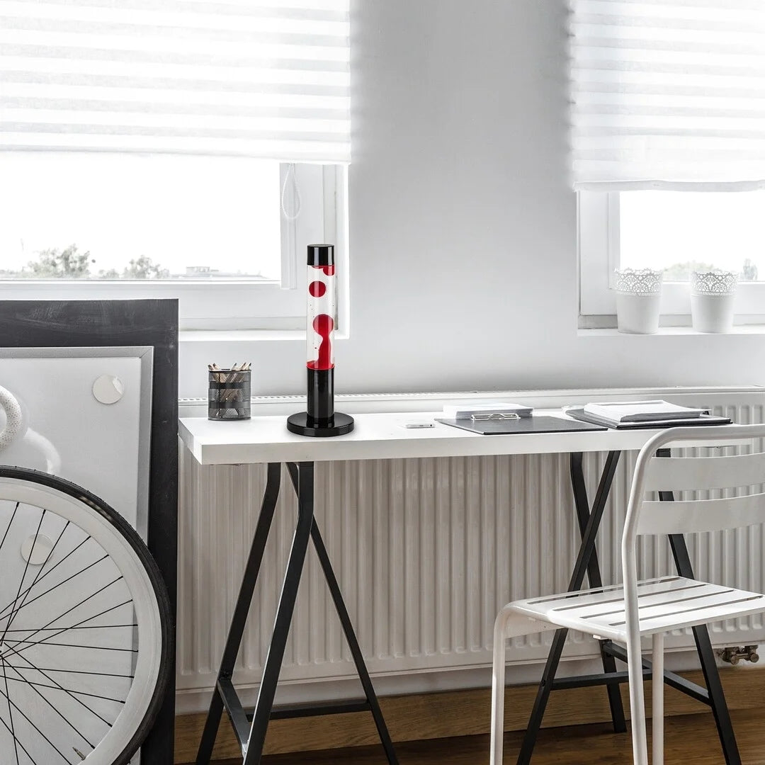 Stalinė/naktinė lemputė "Lava", juoda-raudona, 40 cm, su lempute Rabalux