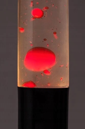 Stalinė/naktinė lemputė "Lava", juoda-raudona, 40 cm, su lempute Rabalux