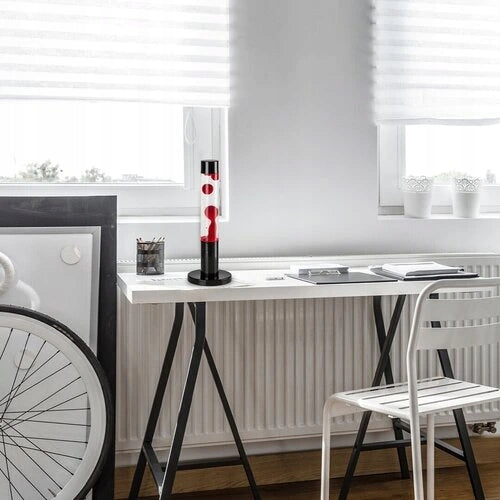 Stalinė/naktinė lemputė "Lava", juoda-raudona, 40 cm, su lempute Rabalux