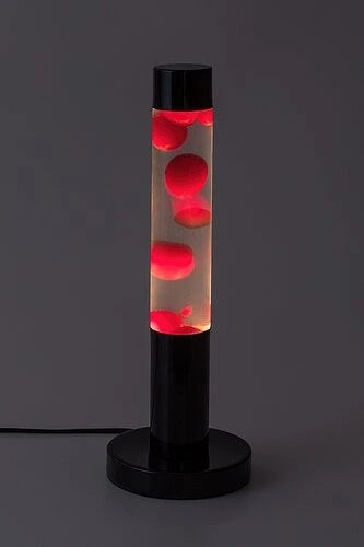 Stalinė/naktinė lemputė "Lava", juoda-raudona, 40 cm, su lempute Rabalux