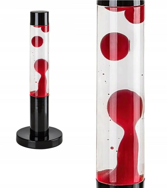 Stalinė/naktinė lemputė "Lava", juoda-raudona, 40 cm, su lempute Rabalux