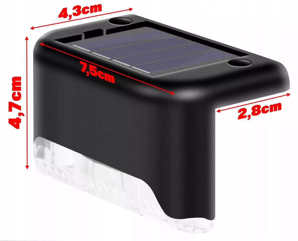 Solarne lampki ogrodowe LED na schody, płot i do ogrodu z czujnikiem zmierzchu
