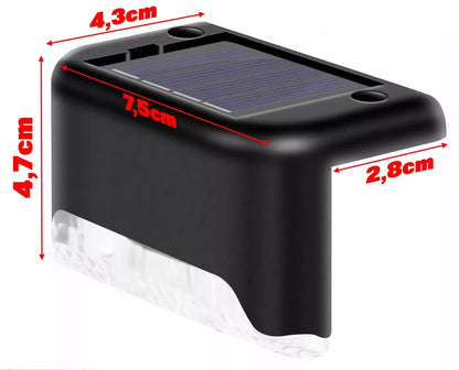 Solarne lampki ogrodowe LED na schody, płot i do ogrodu z czujnikiem zmierzchu