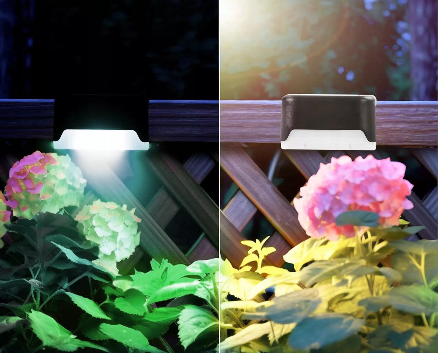 Solarne lampki ogrodowe LED na schody, płot i do ogrodu z czujnikiem zmierzchu