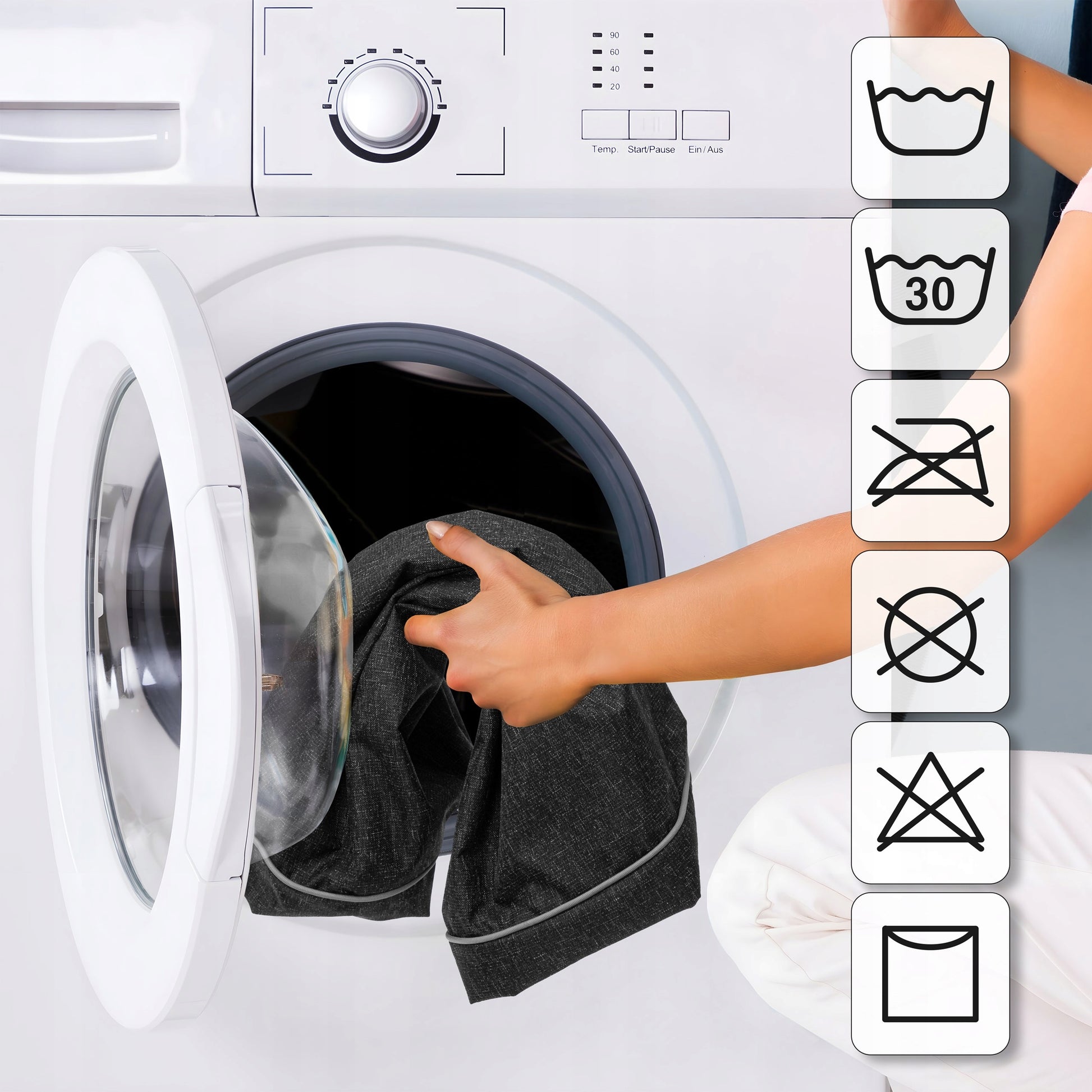 Šuns lova, Sofa Vandeniui atspari Nuimamas užvalkalas XL 100x65 cm