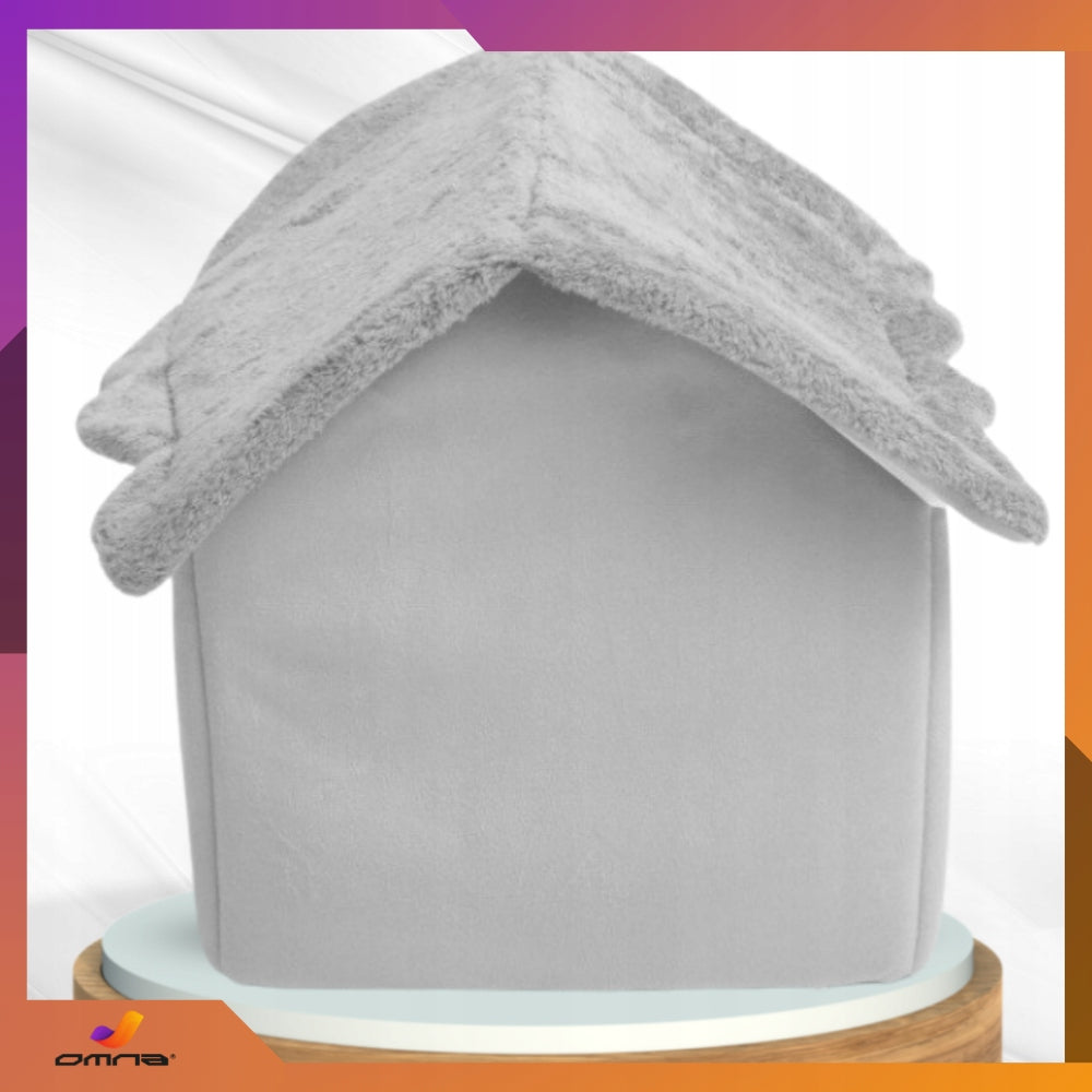 Kačių namelis, guolis, pliušinis čiužinys, namelytis katėms, mažiems šunims