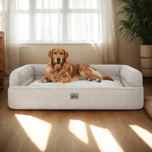 Šunų guolis – sofa, šunų lovelė – lengvai valoma 117x79 cm