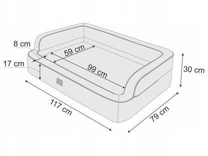 Šunų guolis – sofa, šunų lovelė – lengvai valoma 117x79 cm