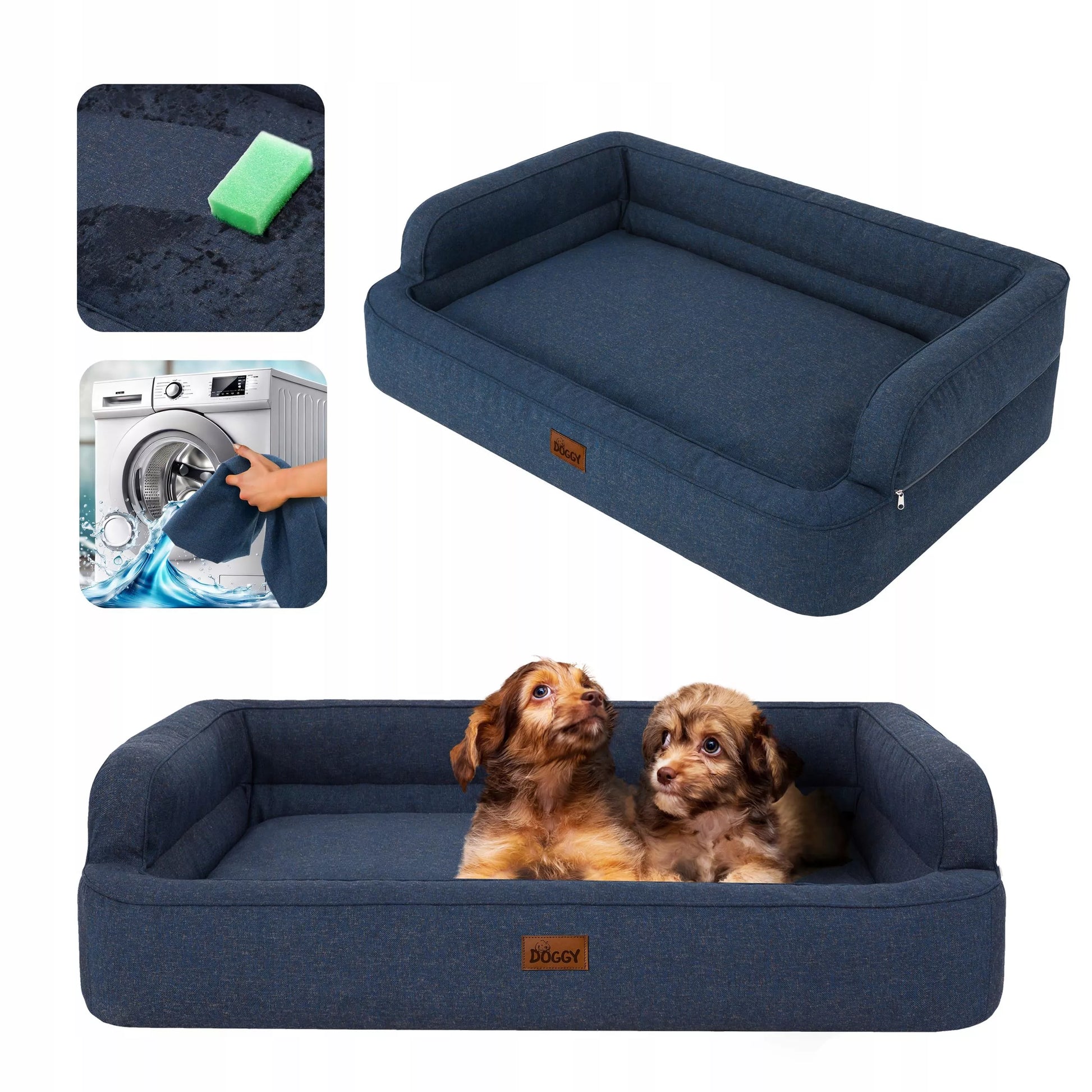 Šunų guolis – sofa, šunų lovelė – lengvai valoma 117x79 cm