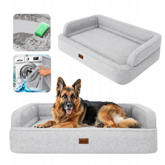 Šunų guolis – sofa, šunų lovelė – lengvai valoma 117x79 cm
