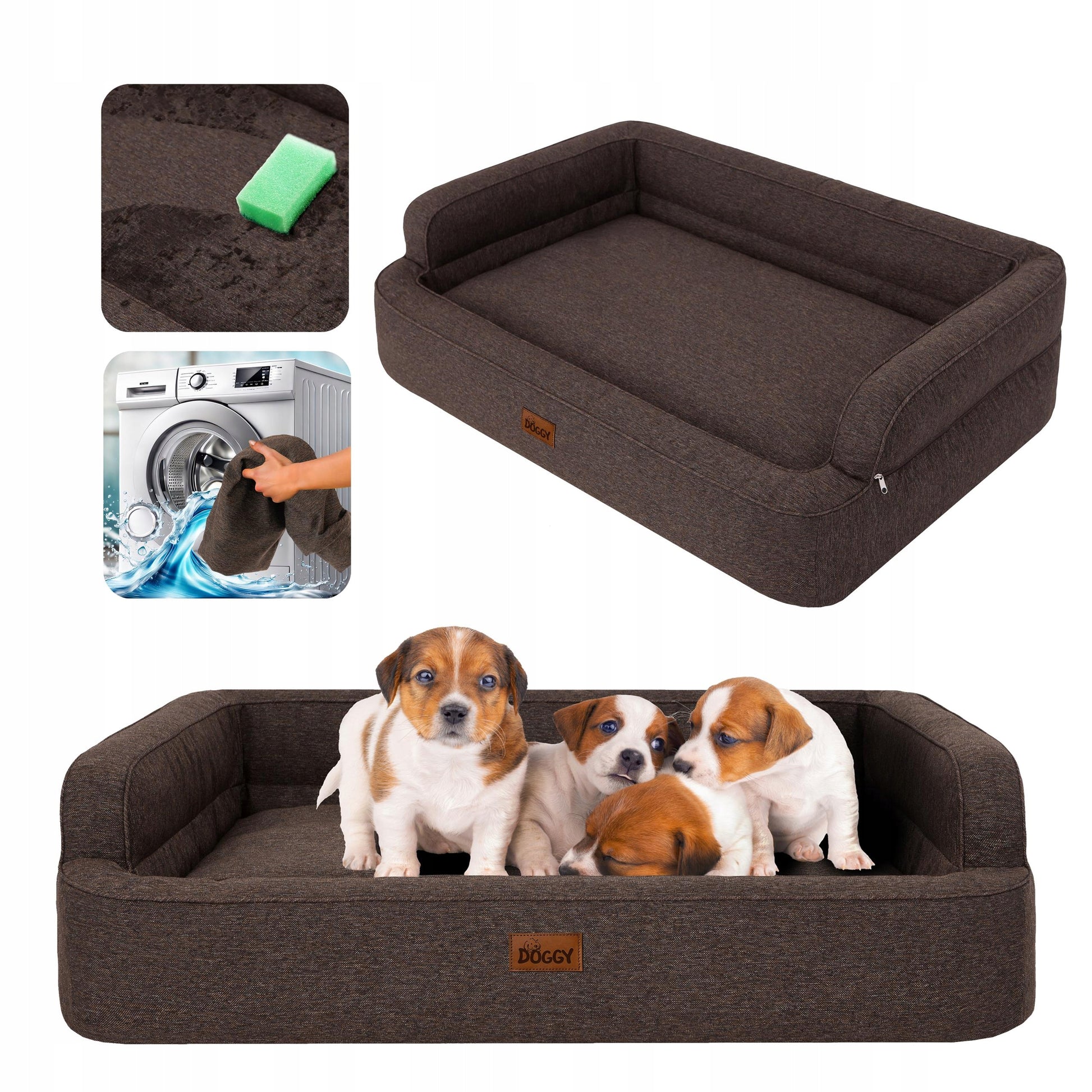 Šunų guolis – sofa, šunų lovelė – lengvai valoma 117x79 cm