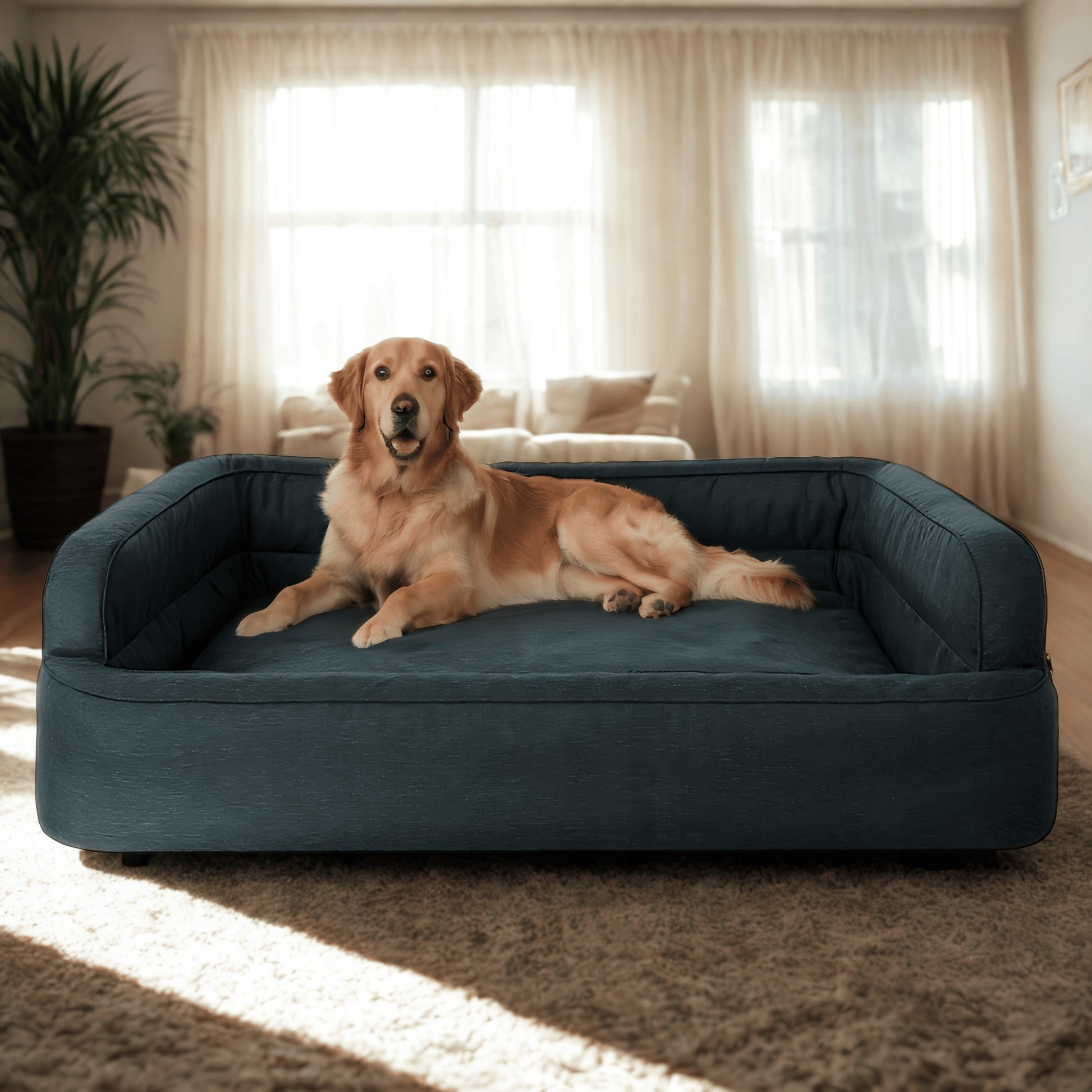 Šunų guolis - sofa, šunų lovelė - atspari vandeniui - XXL 117x79 cm