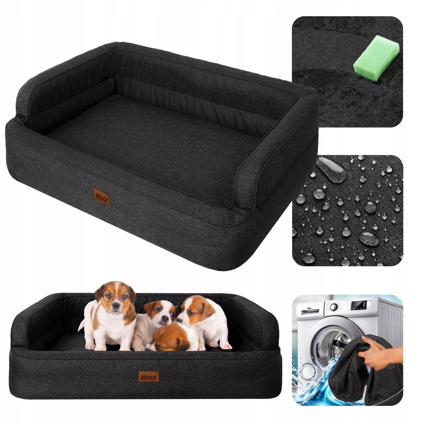 Šunų guolis - sofa, šunų lovelė - atspari vandeniui - XXL 117x79 cm