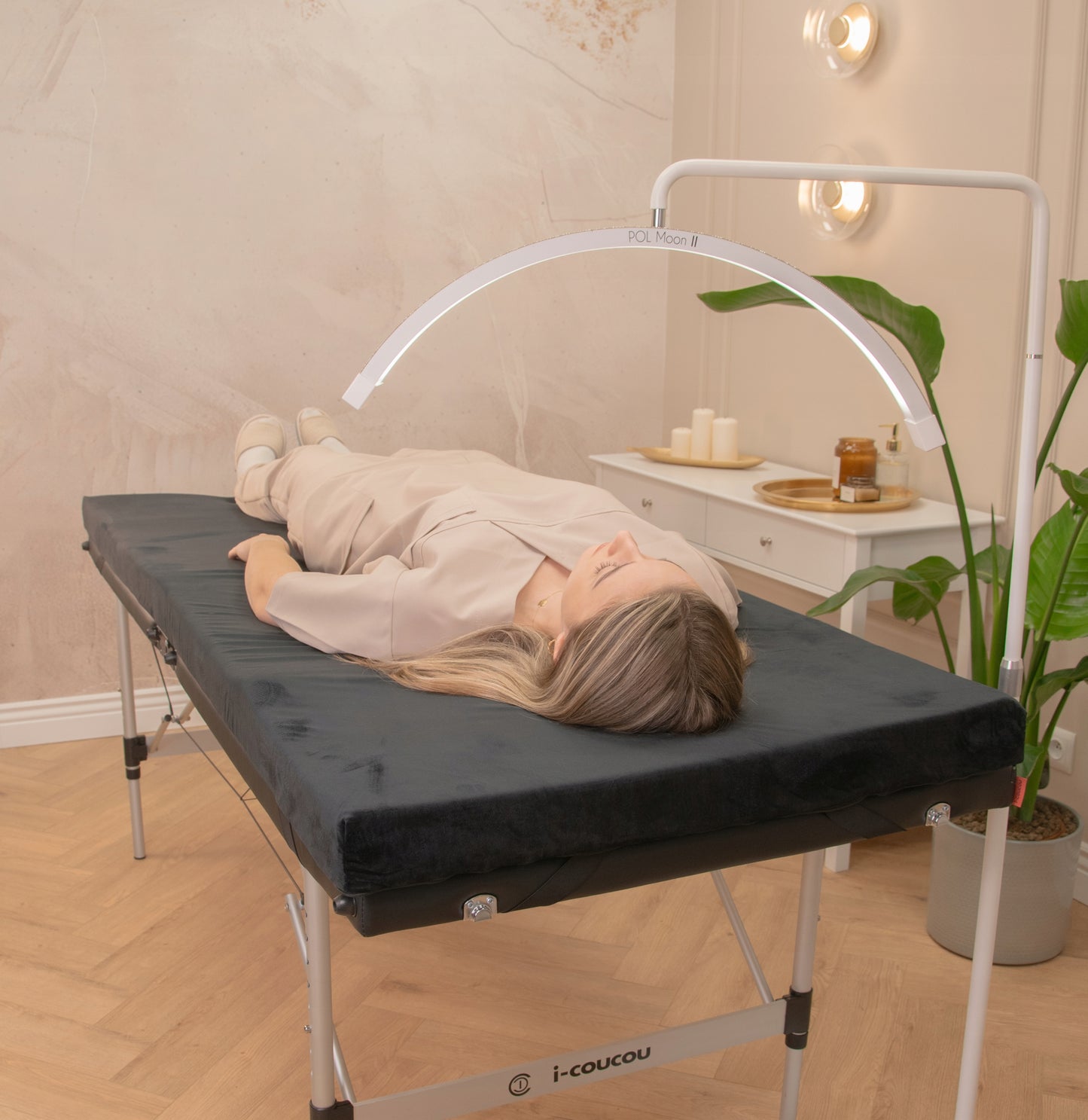 Grožio procedūrų sulankstoma nešiojama mobilioji aliumininė masažo kušetė