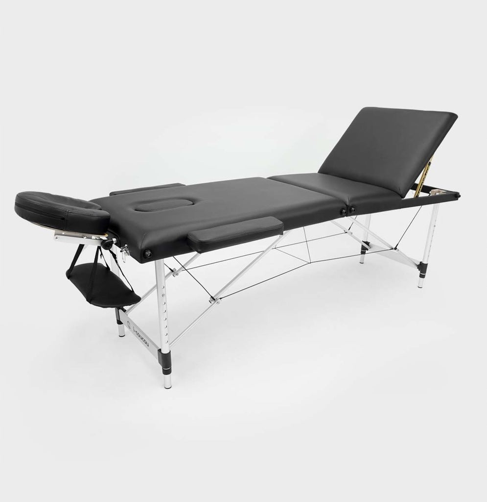 Masažinis kosmetologinis sulankstomas aliumininis stalas blakstienų priauginimui