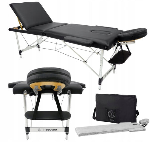 Masažinis kosmetologinis sulankstomas aliumininis stalas blakstienų priauginimui