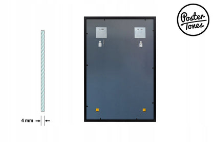 Kvadratinis sieninis veidrodis su rėmu, kabantis, 50x50 cm
