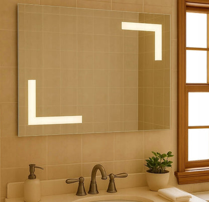 Didelis LED vonios veidrodis Aries 100x80 cm be jungiklio